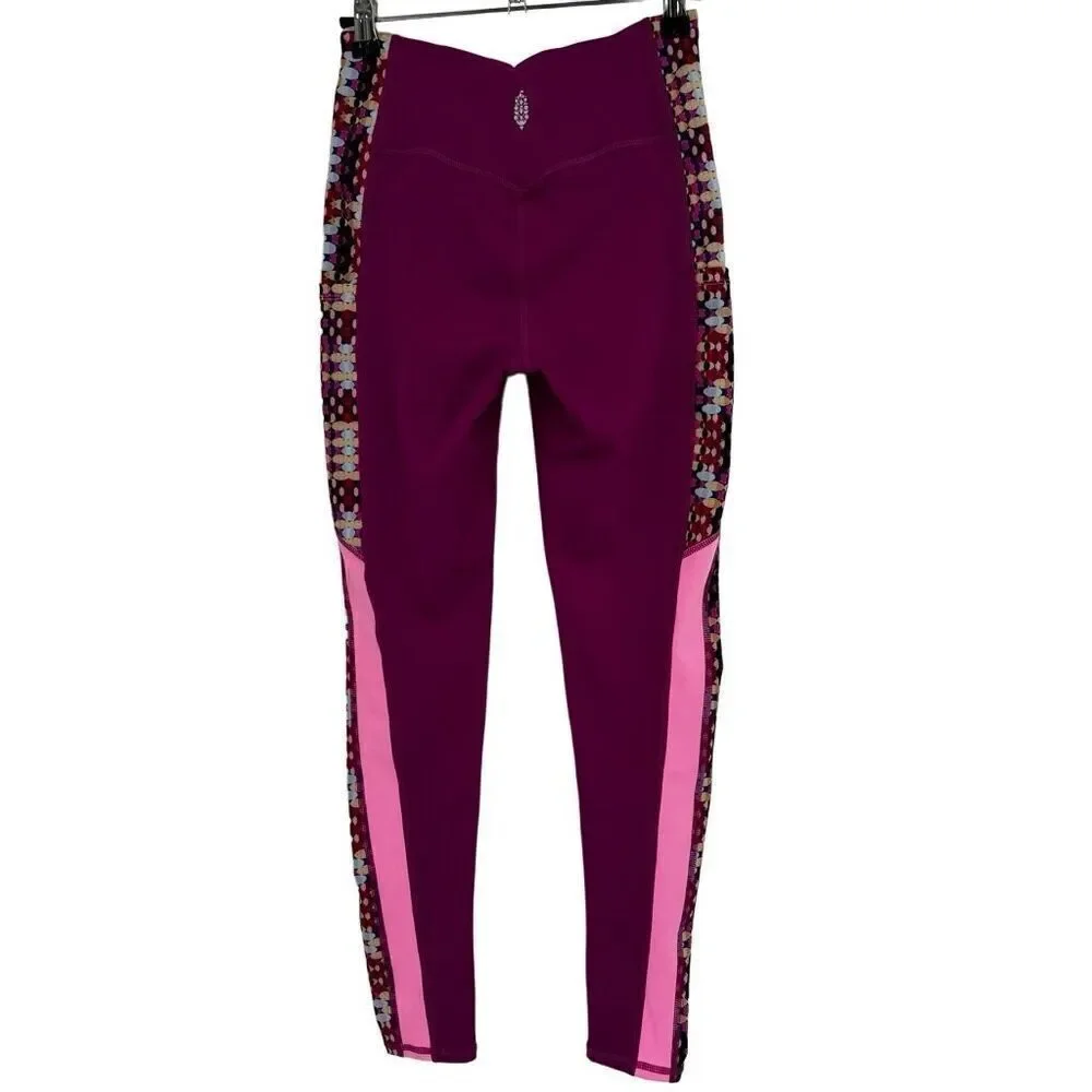 Free People Movement Remix Leggings Purple/Pink XS‎